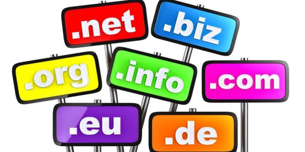 Domainschilder Schilder mit Domainendungen