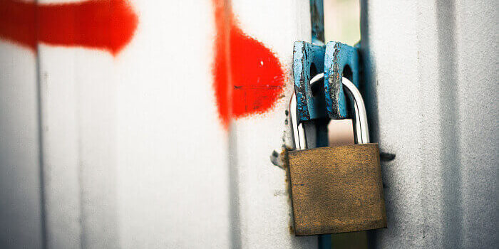 Fotos eines Vorhängeschlosses