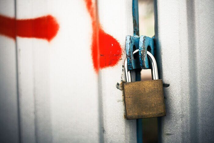 Blog 3 Fotos eines Vorhängeschlosses