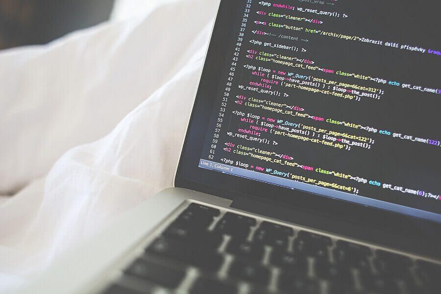 Blog 5 Bildschirm mit Programmcode