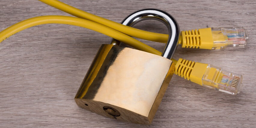 Secure internet connection Lock with network Cable