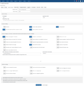 Froxlor Products Settings